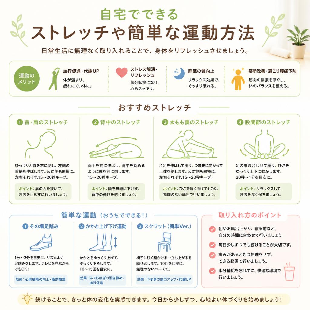 4. 準備2：ストレッチと運動を取り入れる