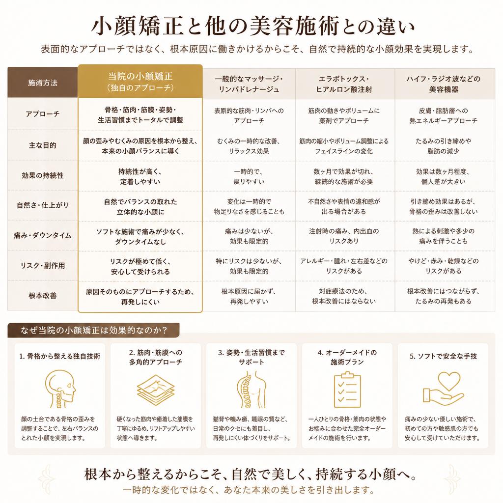 他の施術との違い